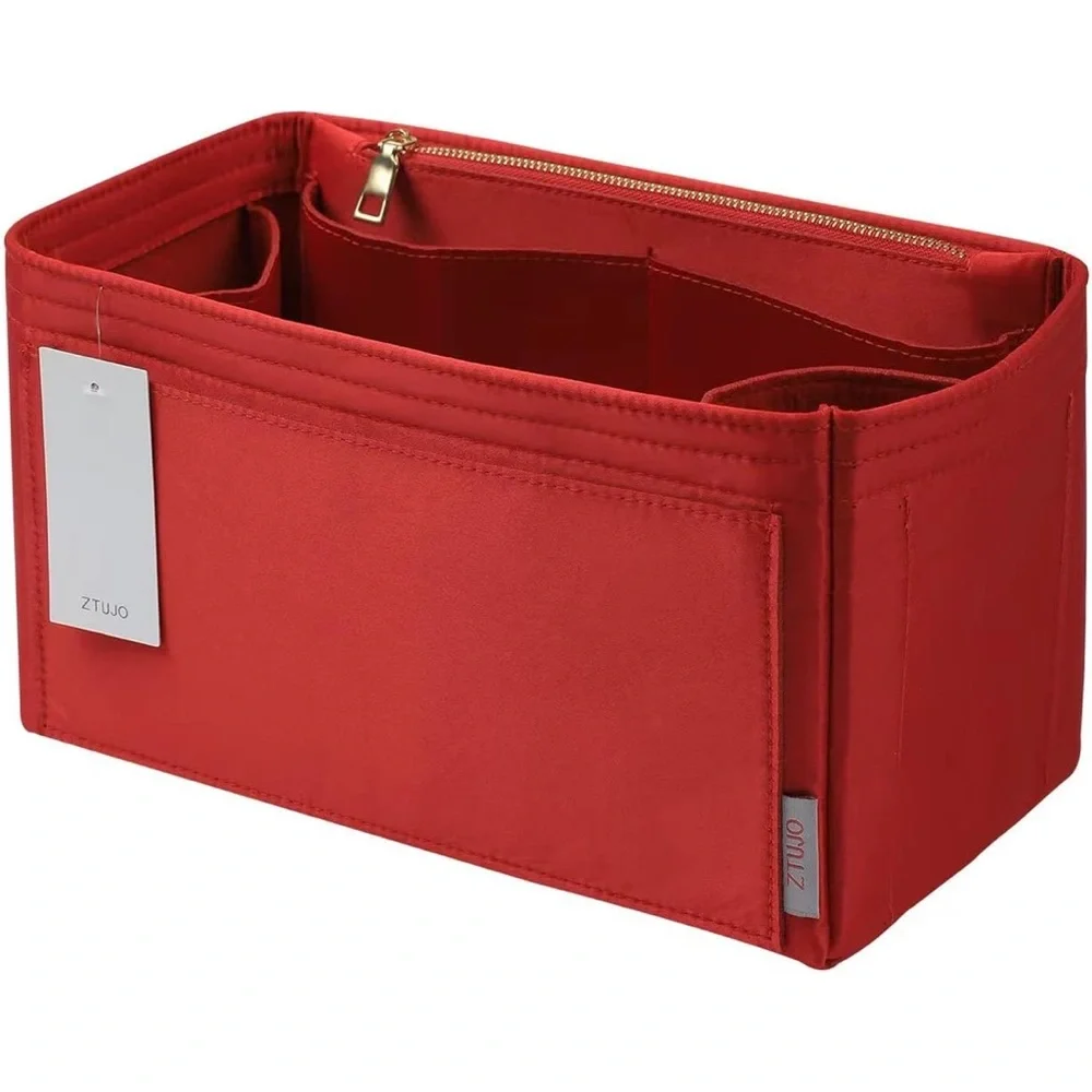 ZTUJO Purse Organizer Insert, Silky Touch Bag Insert W/Bottle Holder, M 659/lb2